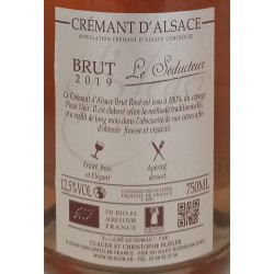 CRÉMANT D'ALSACE LE SÉDUCTEUR 2019 " Domaine Claude et Christophe Bléger" Francia